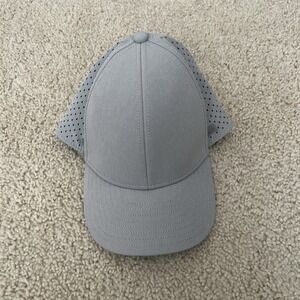 Light Gray Perforated Mesh Back Baseball Cap - Unbranded